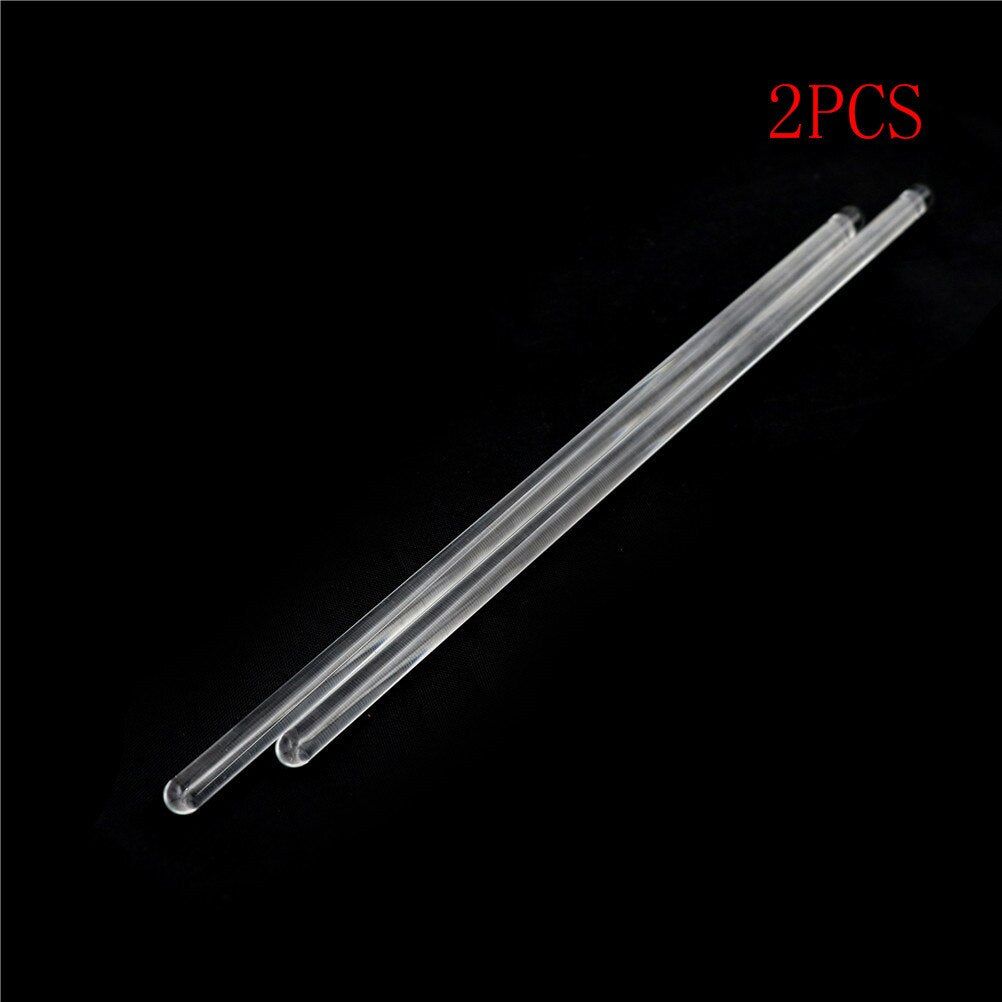 2Pcs Transparent Glass Stirring Rod Laboratory