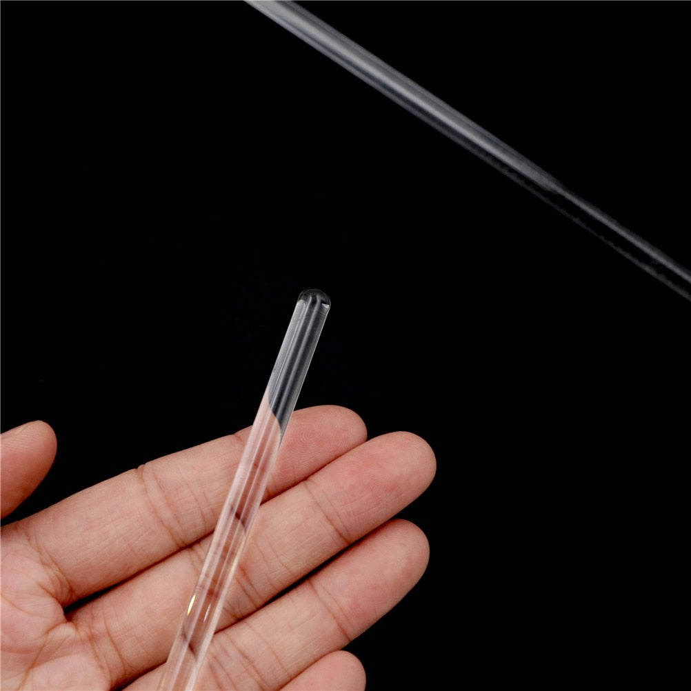 2Pcs Transparent Glass Stirring Rod Laboratory