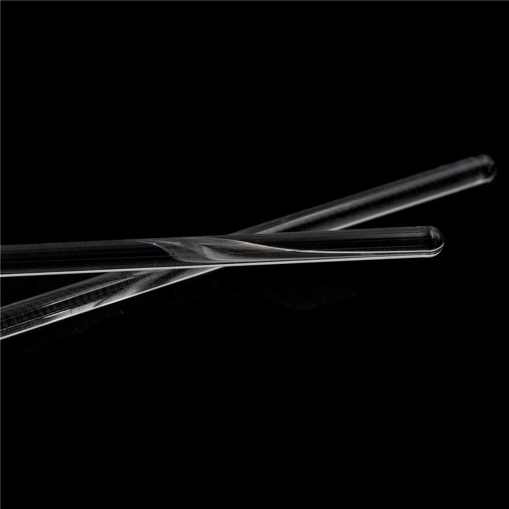 2Pcs Transparent Glass Stirring Rod Laboratory