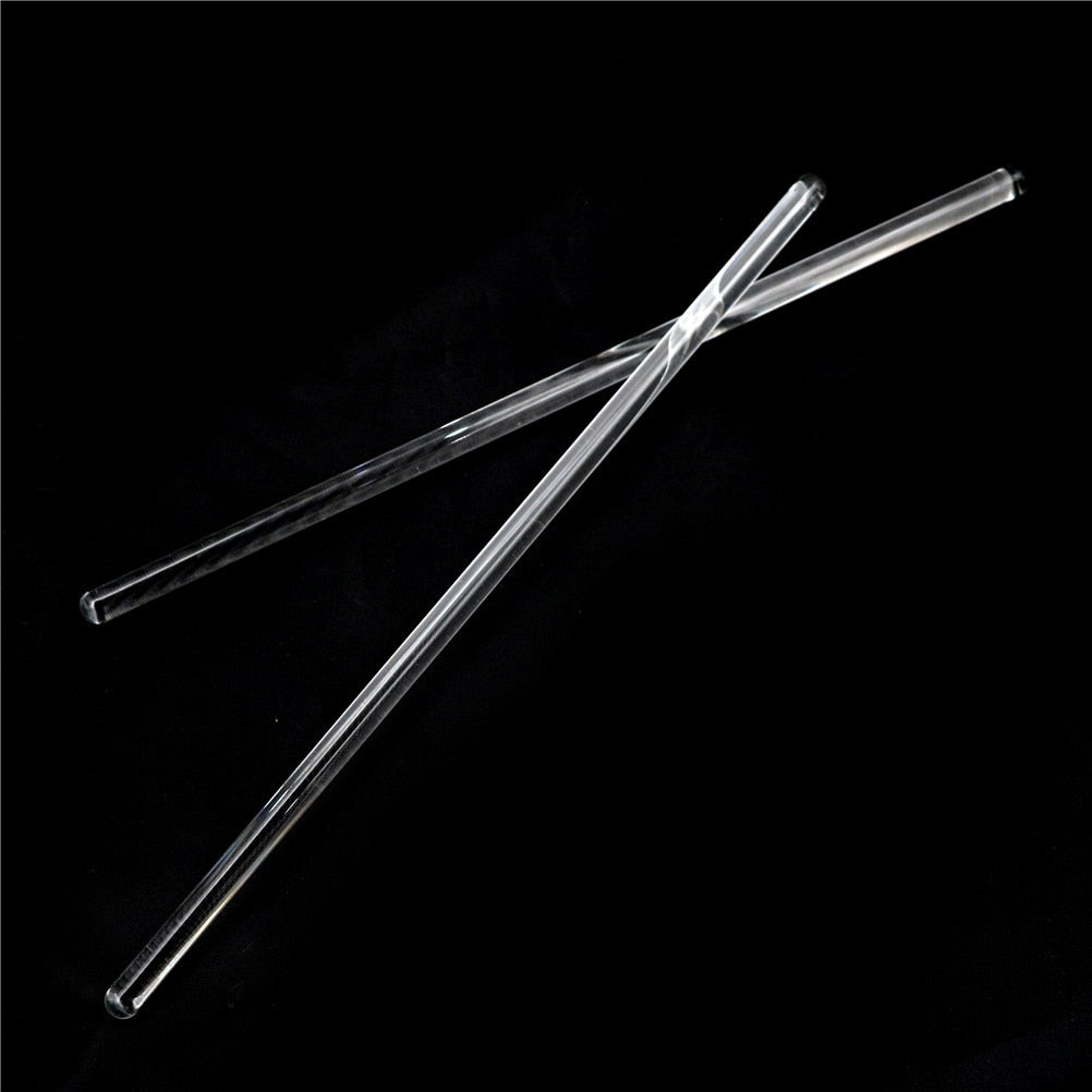 2Pcs Transparent Glass Stirring Rod Laboratory