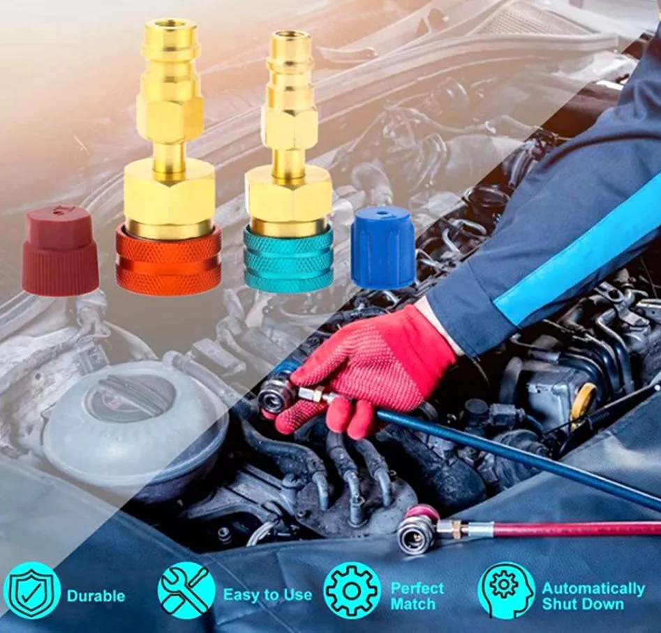 R1234YF to R134A Quick Coupler Adapter Fits Car A/C High Low Side