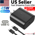 45W USB-C Super Fast Wall Charger 10FT Cable For Samsung Galaxy S20