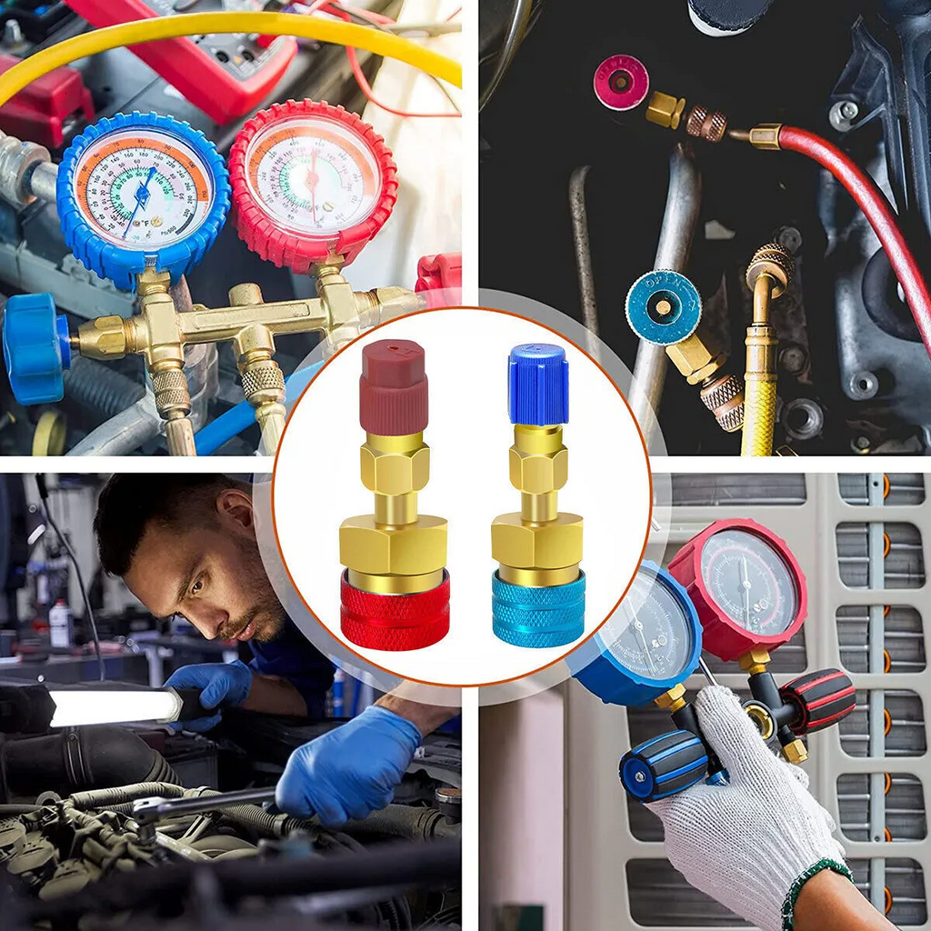 R1234YF to R134A Quick Coupler Adapter Fits Car A/C High Low Side