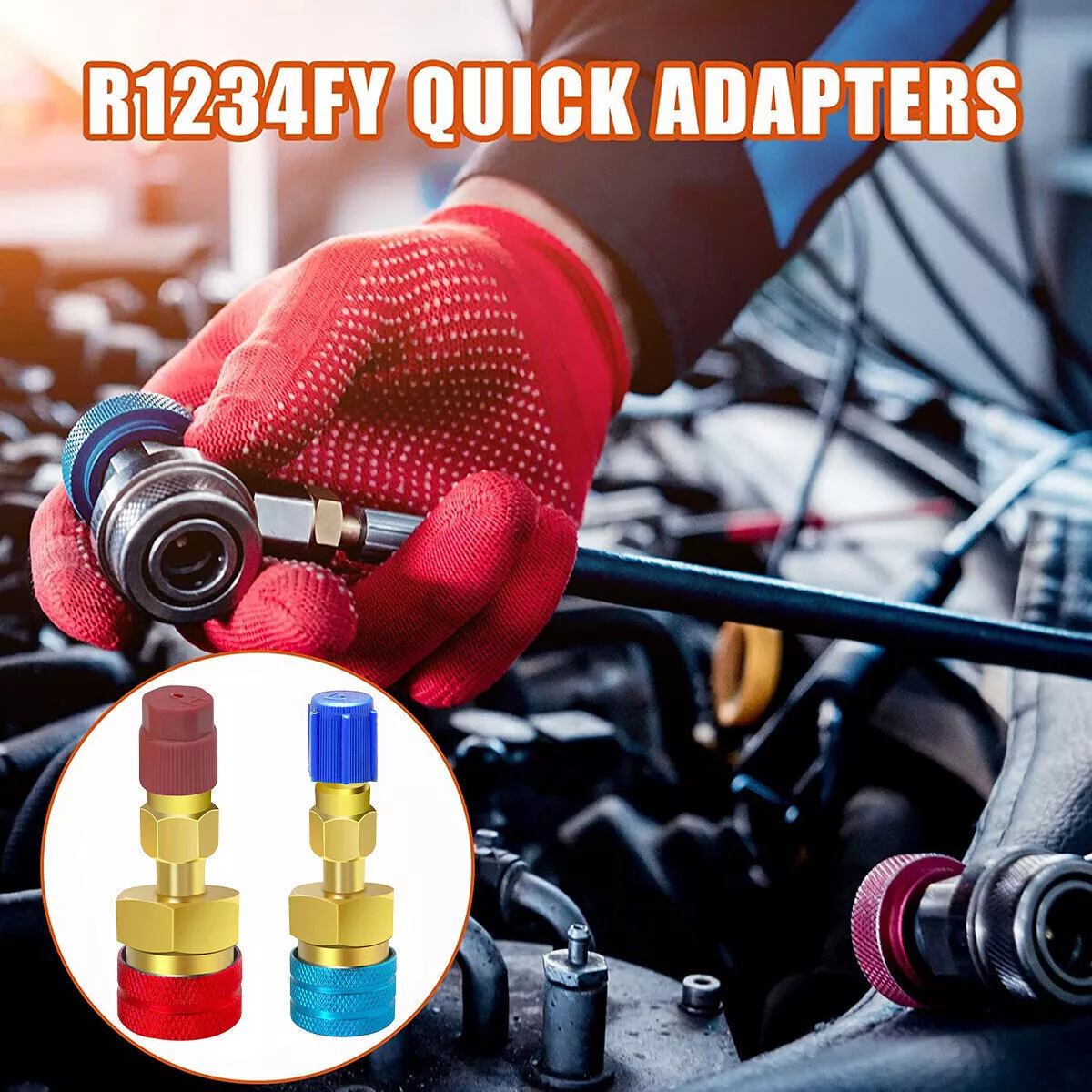 R1234YF to R134A Quick Coupler Adapter Fits Car A/C High Low Side