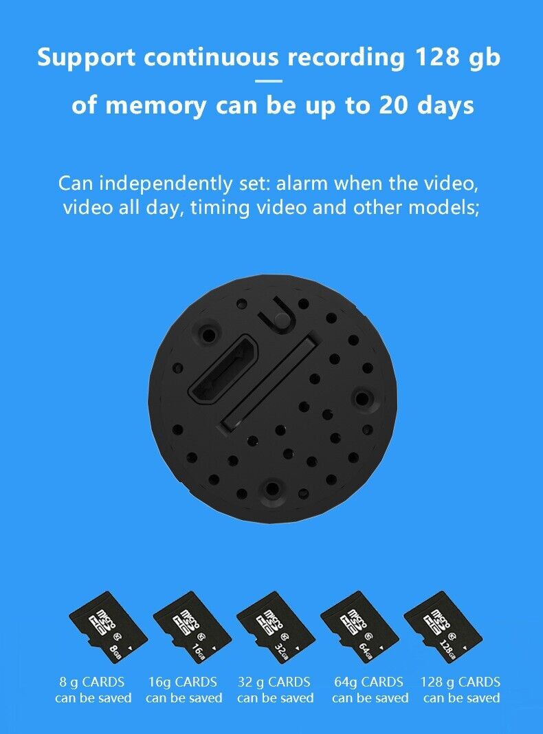 WiFi Wireless Spy 4K Mini Camera Pinhole DIY Hidden HD Screw IP DVR