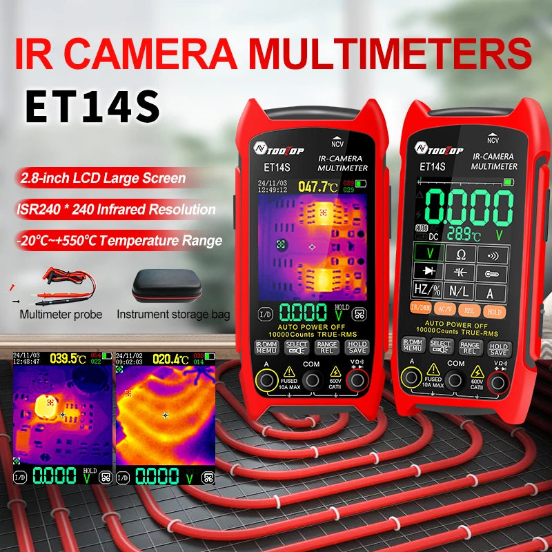 ET14S IR Camera Multimeter ISR 240x240 Thermal Imager 19999 Counts