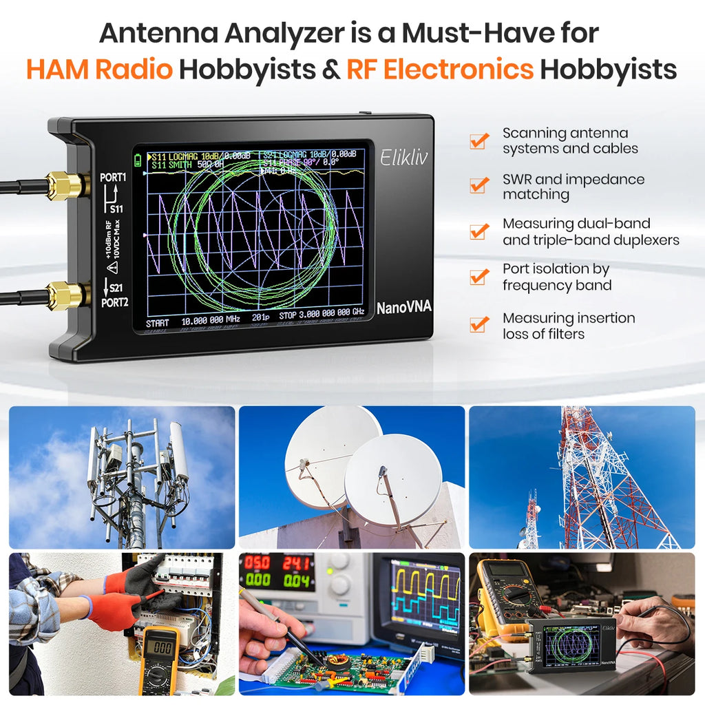 Spectrum Anslyzer NanoVNA-H4 2.8/4“ Vector Network Antenna Analyzer