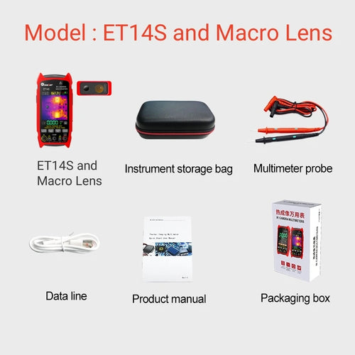 ET14S IR Camera Multimeter ISR 240x240 Thermal Imager 19999 Counts