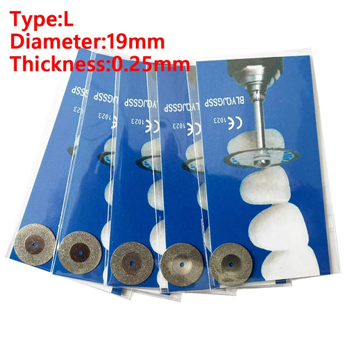 AG 5pcs Dental Diamond Disc Disks Double Sided Grit Cutting Disc Tool