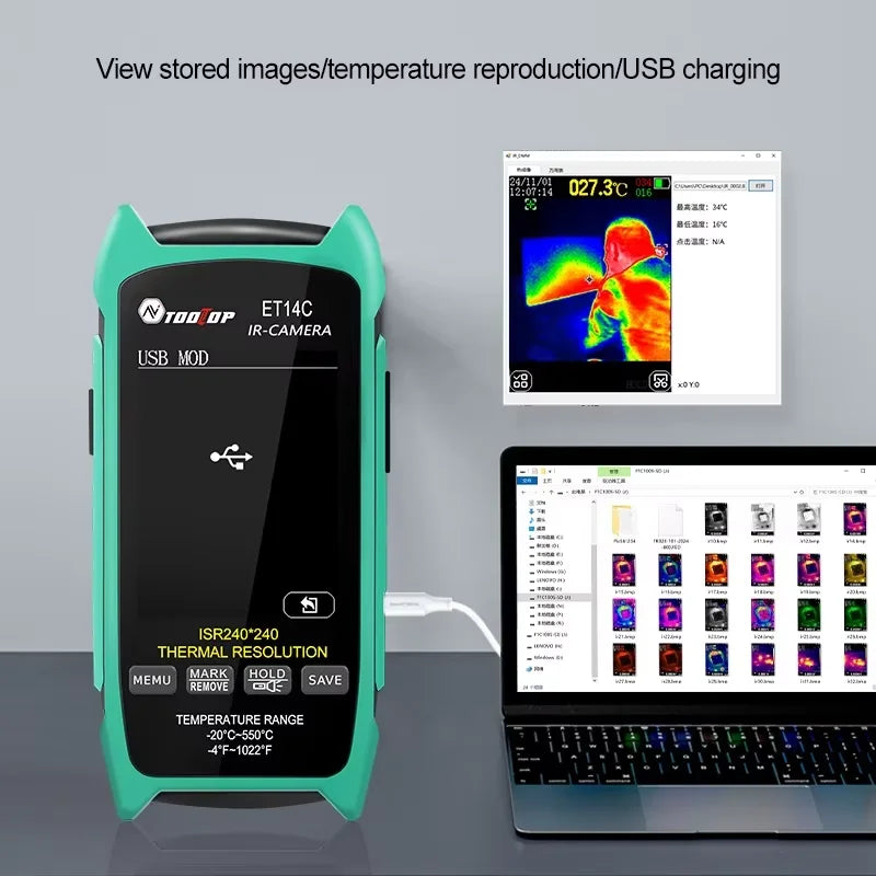 TOOLTOP ET14C 2.8inch Thermal Imager ISR240x240 25Hz Home Thermal