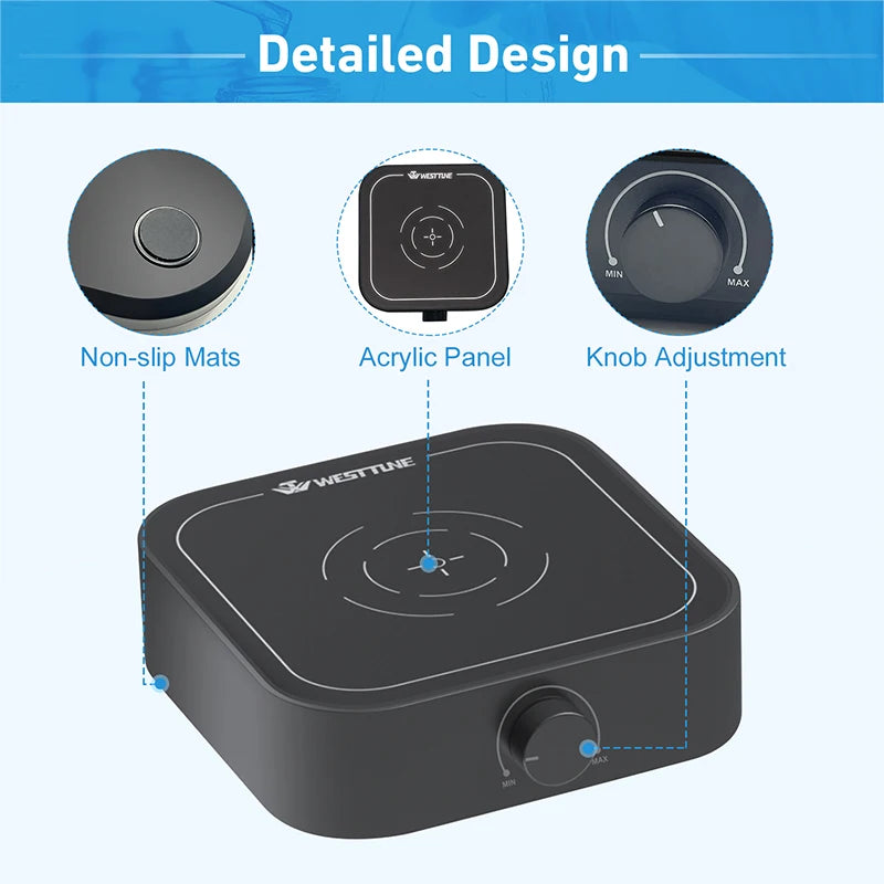 Westtune Lab Magnetic Stirrer - Electric Digital Display, 3000 RPM, 3L