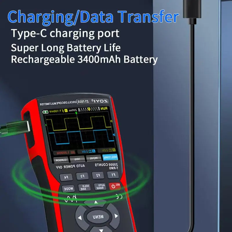ZOYI ZT- 3-in-1 Oscilloscope Multimeter with 3.5 Inch IPS