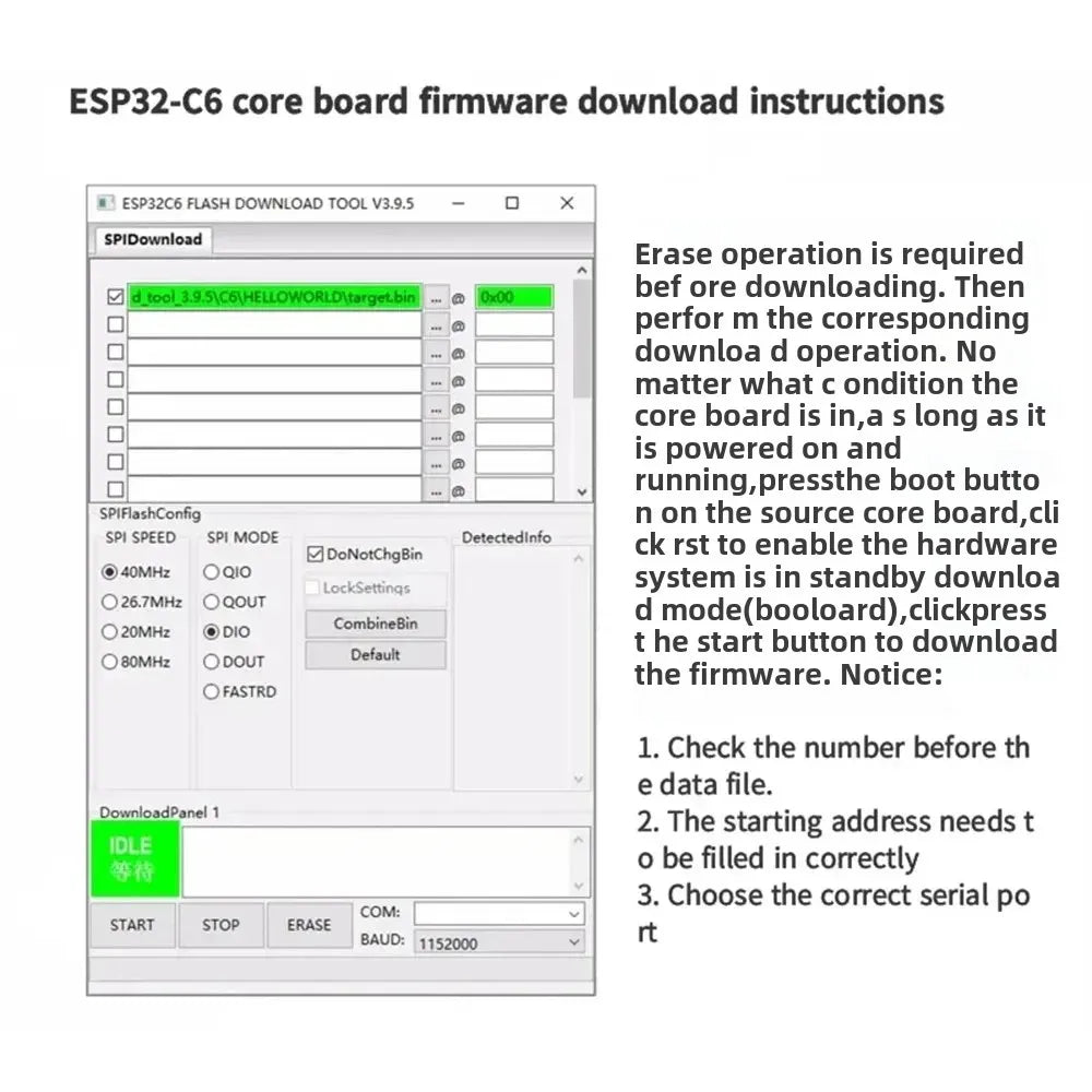 ESP32-C6 WiFi6+Bluetooth5.0+ZigBee3.0  Development Board ESP32 Core
