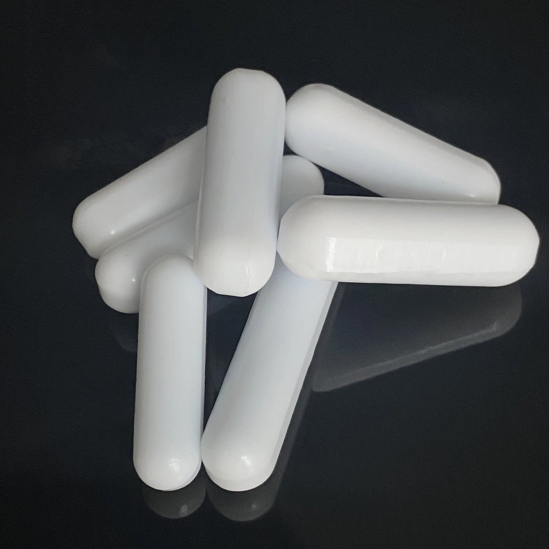 5Pcs Laboratory Magnetic Bar Cylindrical Magnetic Stirrer Rod Stirrer-