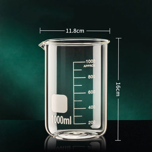 50/100/150/250/500/1000ml High Borosilicate Glass Measuring Cup Clear