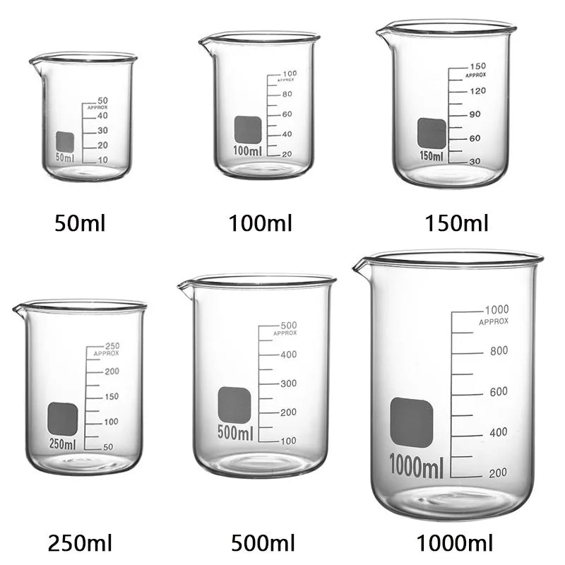 High Borosilicate Glass Measuring Cup Clear Scale Cup Laboratory