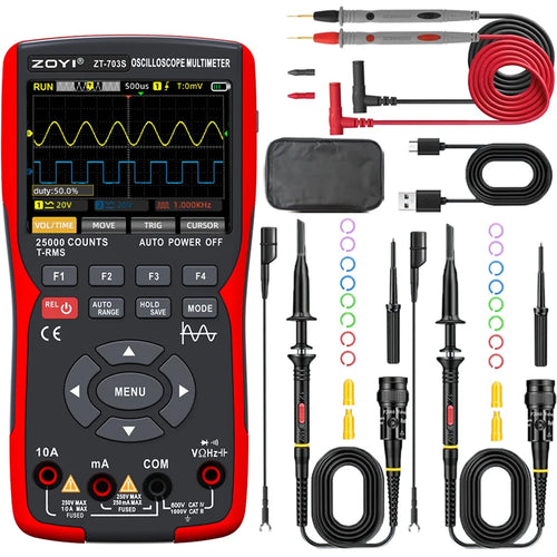 ZOYI ZT- 3-in-1 Oscilloscope Multimeter with 3.5 Inch IPS