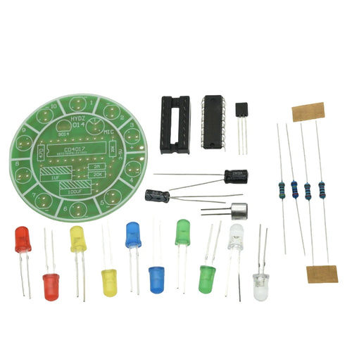CD4017 Colorful Voice Control Rotating LED Light Kit Electronic