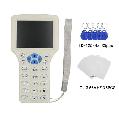 10 Frequency NFC Smart Card Reader Writer Duplicator 125K 13.56MHz