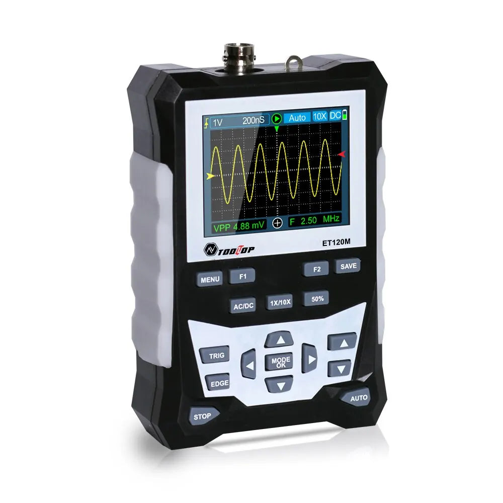 TOOLTOP ET120M 120MHz Handheld Digital Oscilloscope 1Mhz Square Wave