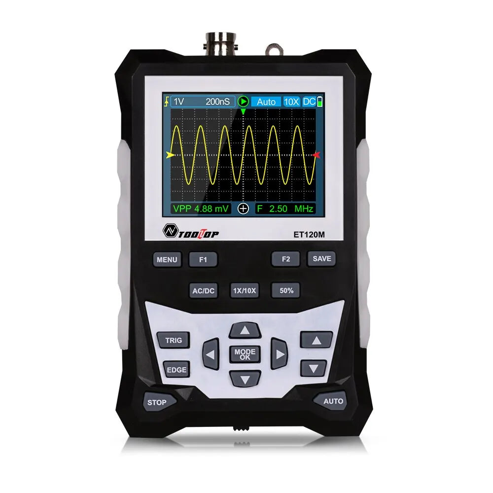 TOOLTOP ET120M 120MHz Handheld Digital Oscilloscope 1Mhz Square Wave