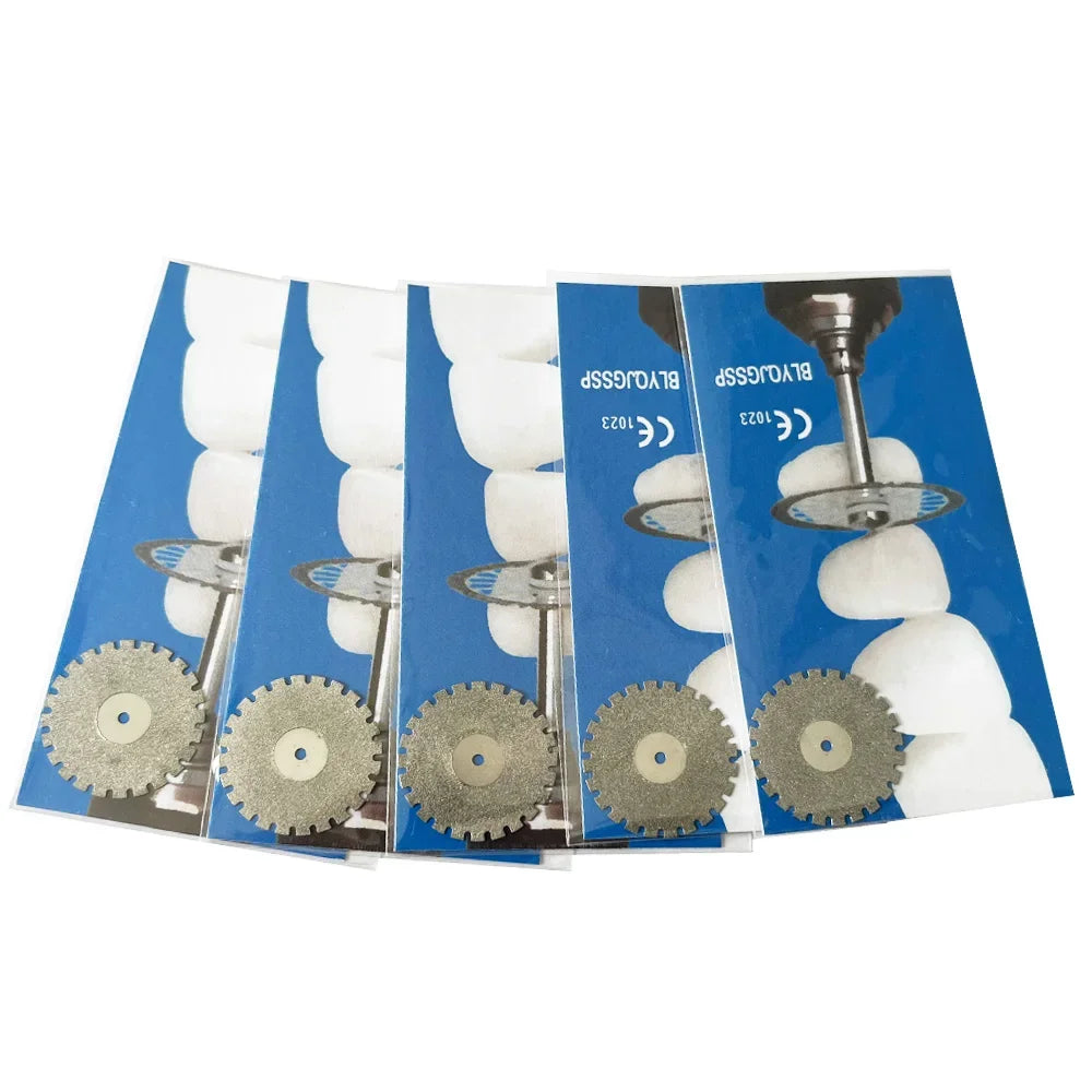 AG 5pcs Dental Diamond Disc Disks Double Sided Grit Cutting Disc Tool
