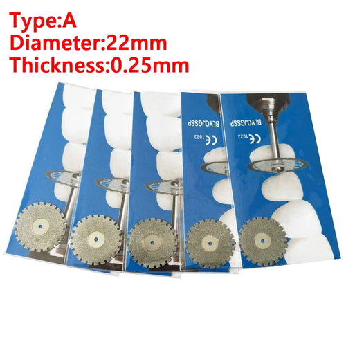 AG 5pcs Dental Diamond Disc Disks Double Sided Grit Cutting Disc Tool