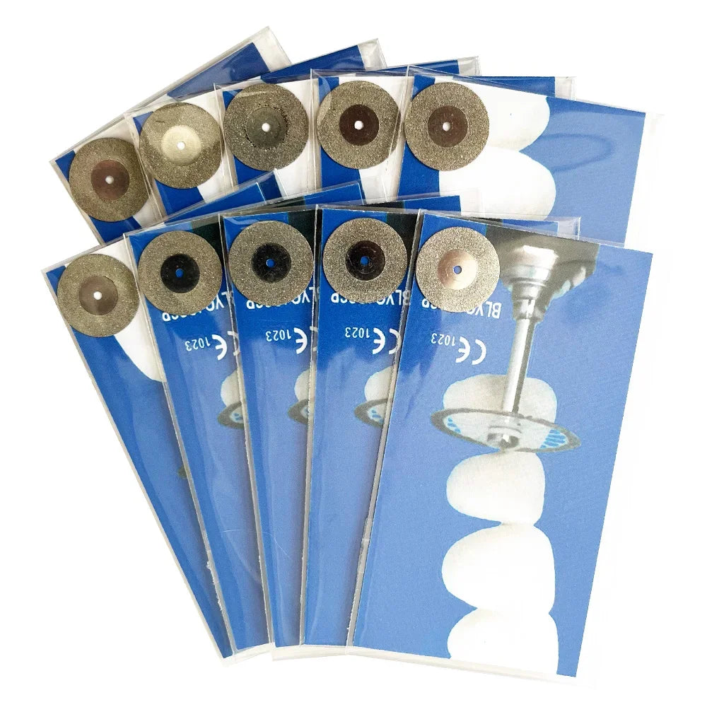 AG 5pcs Dental Diamond Disc Disks Double Sided Grit Cutting Disc Tool