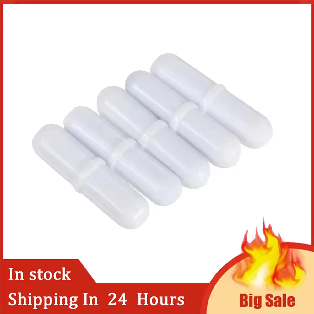 5Pcs Laboratory Magnetic Bar Cylindrical Magnetic Stirrer Rod Stirrer-