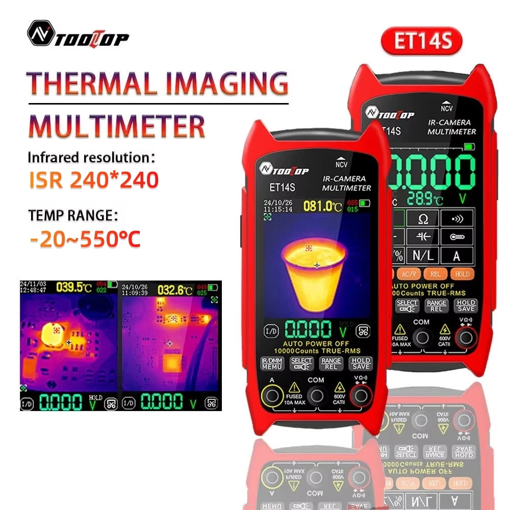 TOOLTOP ET14S 2In1 Thermal Imager Multimeter 2.8 Inch Screen PCB