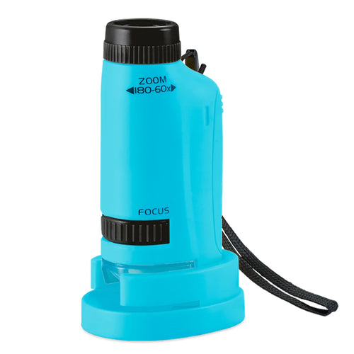 Pocket Microscope for Kids, Handheld Mini STEM & Science Toy LED Light