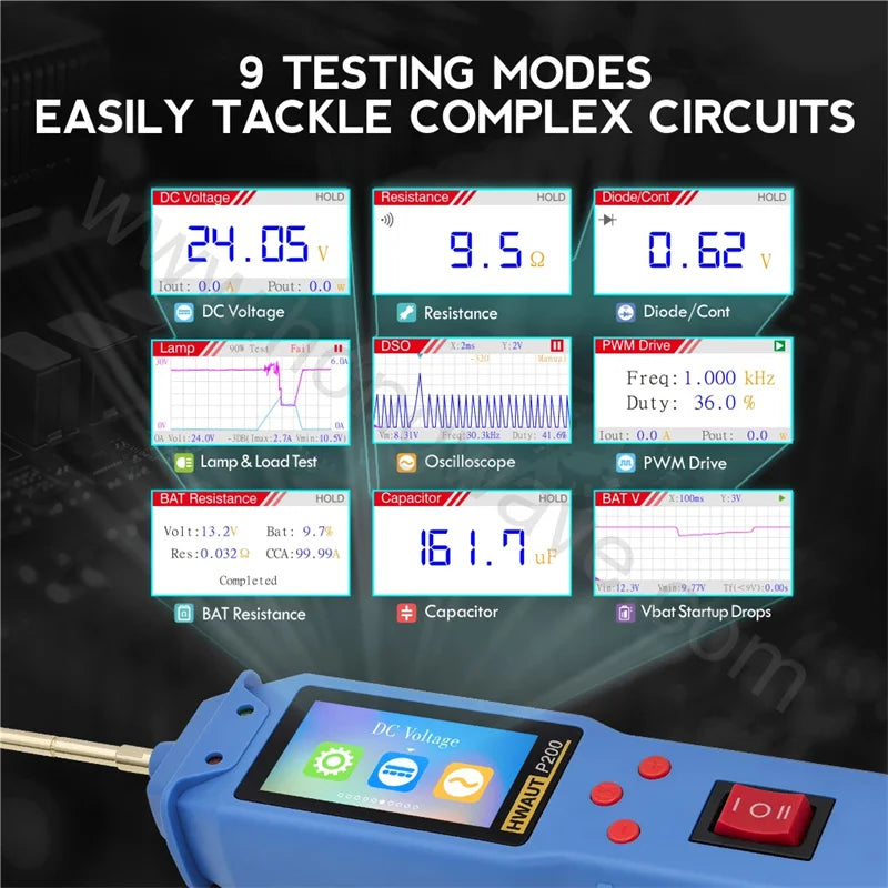 HWAUT P200 Powerprobe Automotive Power Circuit Probe Kit 12V/24V