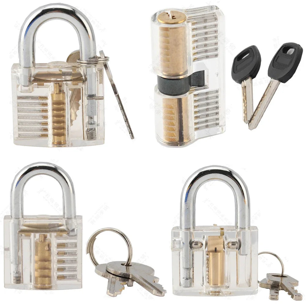 Transparent Lock Cutaway Mini Practice Locks