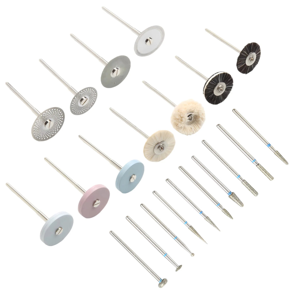 35pcs/Set Dental Lab Polishing HP Kit Ceramic Porcelain Grinding