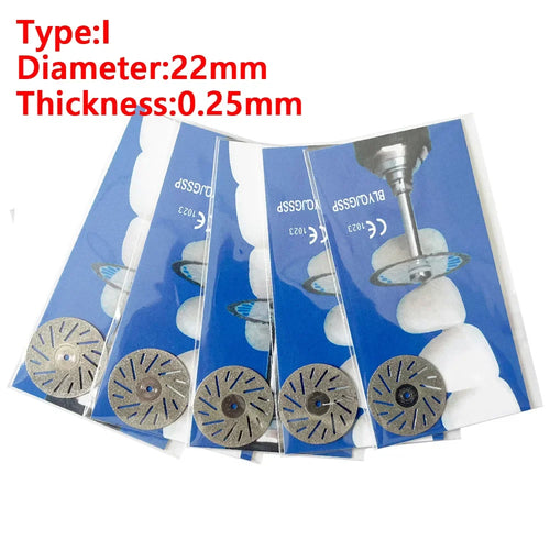 AG 5pcs Dental Diamond Disc Disks Double Sided Grit Cutting Disc Tool