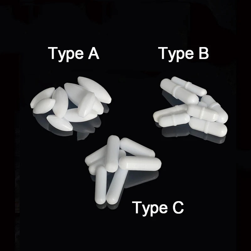 5Pcs Laboratory Magnetic Bar Cylindrical Magnetic Stirrer Rod Stirrer-