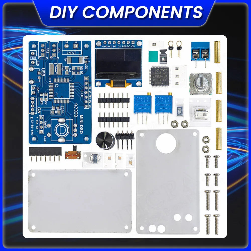 DIY Mini Digital Oscilloscope Electronic Kit STC8K8A MCU with 0.96