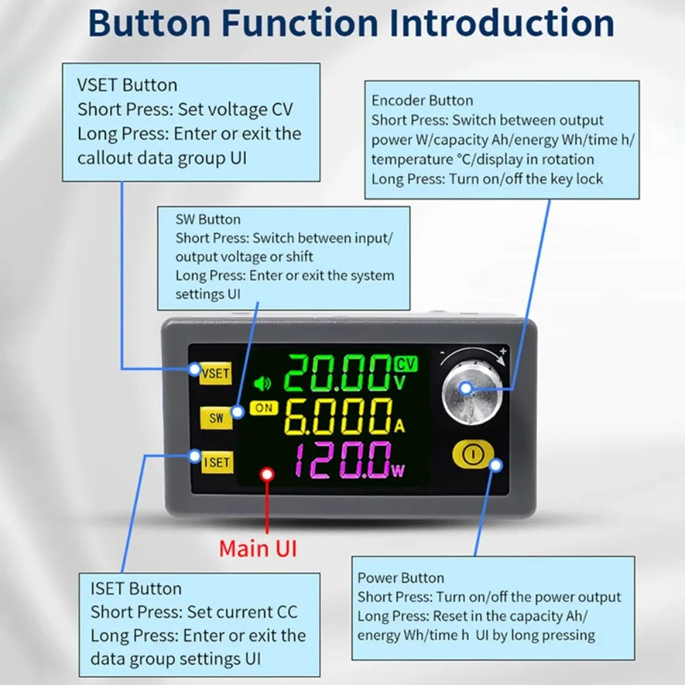 SK60 SK120 DC Buck Boost Converter CNC Adjustable Regulated Laboratory