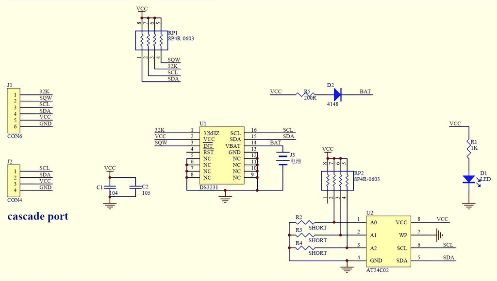 1-5pcs DS3231 AT24C32 Clock Module Real Time Clock Module IIC RTC