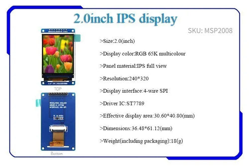  0.96/1.14/1.28/1.3/1.54/1.69/1.9/2.0 inch IPS TFT LCD OLED Display