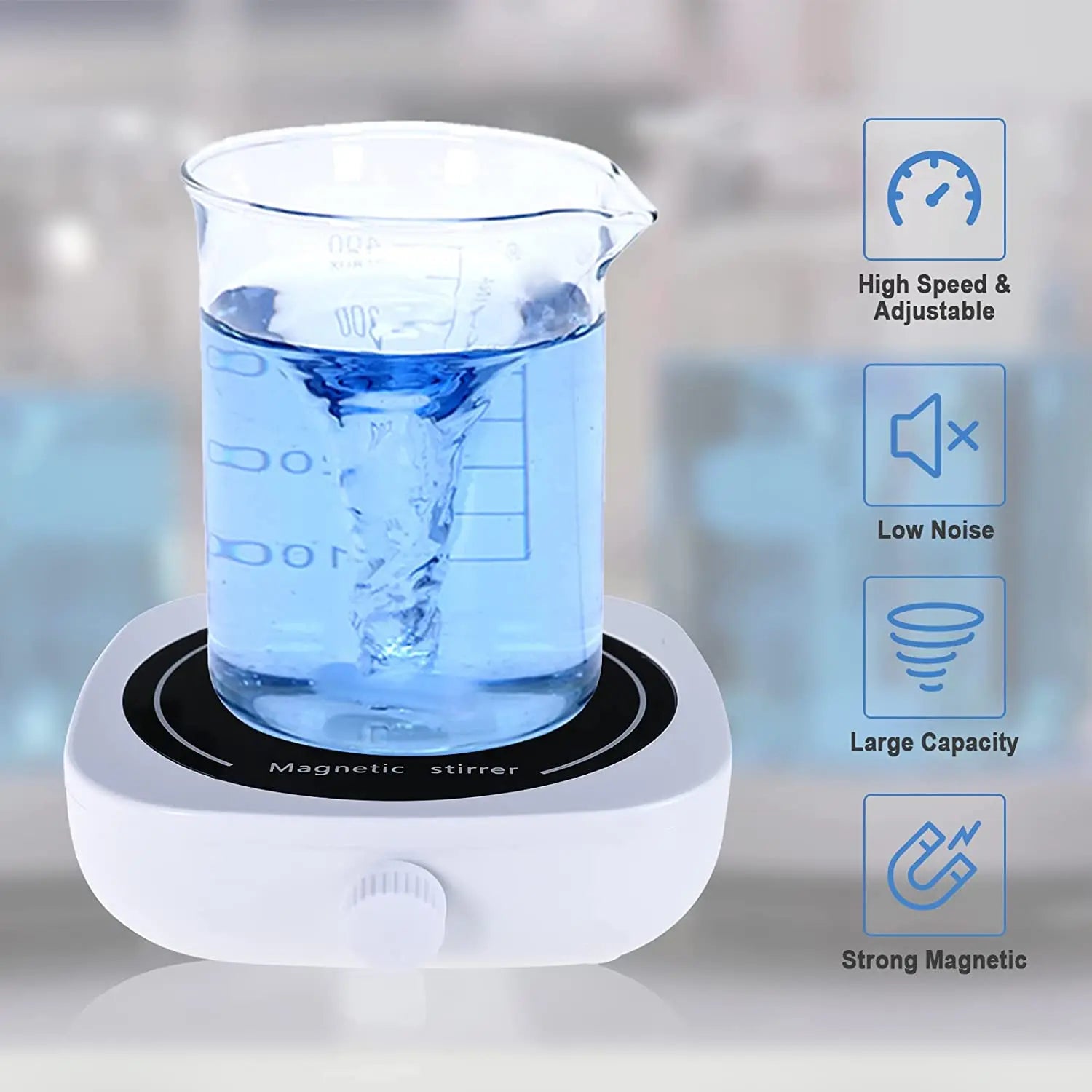 Mini Stir Plate Magnetic Lab Stirrer with 2 Stir Bars, Magnetic Mixer