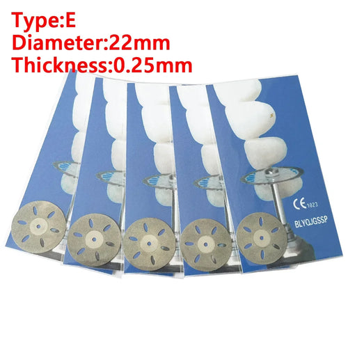 AG 5pcs Dental Diamond Disc Disks Double Sided Grit Cutting Disc Tool