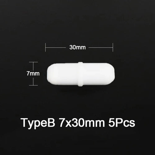 5Pcs Laboratory Magnetic Bar Cylindrical Magnetic Stirrer Rod Stirrer-