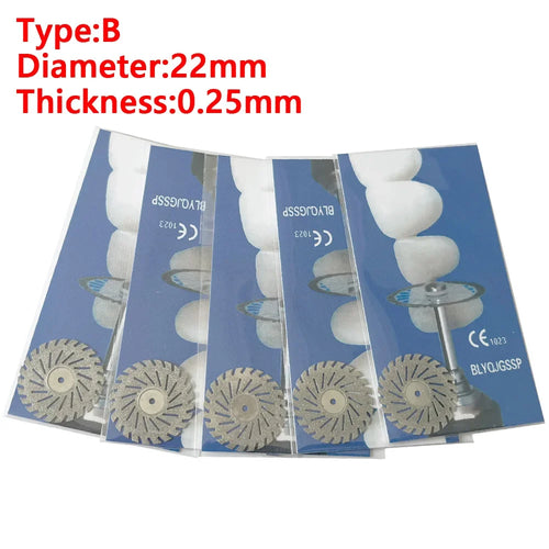 AG 5pcs Dental Diamond Disc Disks Double Sided Grit Cutting Disc Tool