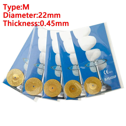 AG 5pcs Dental Diamond Disc Disks Double Sided Grit Cutting Disc Tool