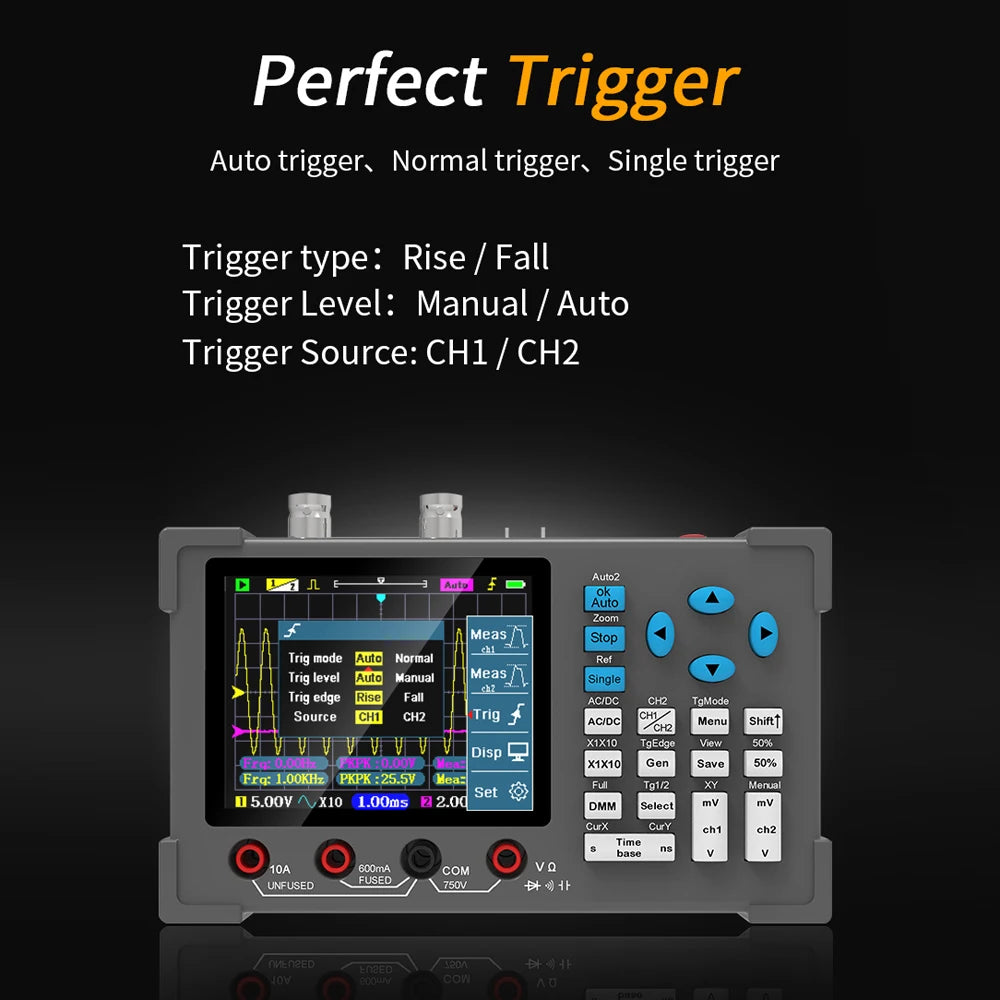 3in1 Digital Oscilloscope Multimeter Signal Generator Dual Channel