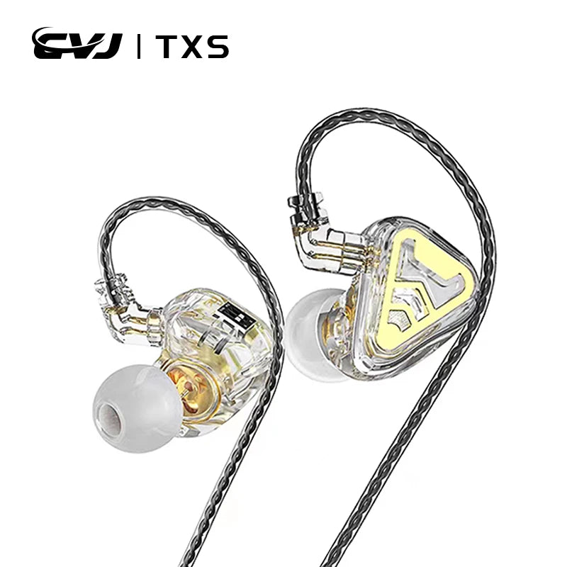 CVJ TXS Earphones Dual Magnet Dynamic Driver Wired  2 Pin In Ear