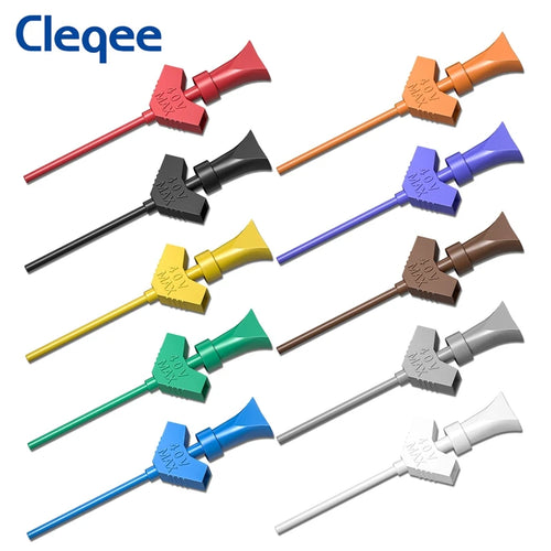 Cleqee P5003 10pcs SMD IC Test Hook Clip Mini Grabbers For Dupont