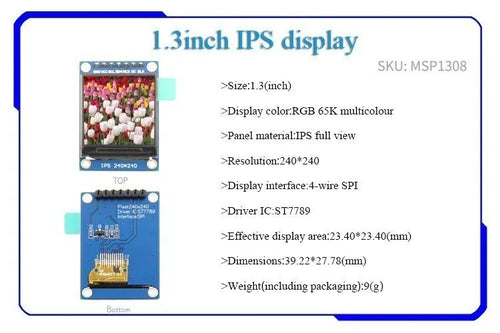  0.96/1.14/1.28/1.3/1.54/1.69/1.9/2.0 inch IPS TFT LCD OLED Display