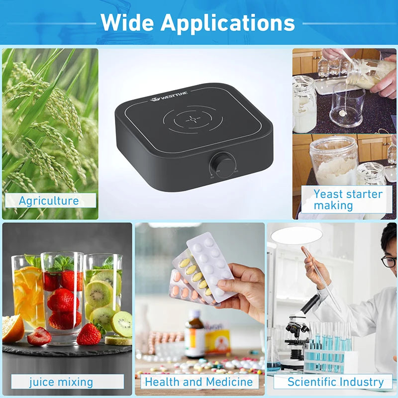 Westtune Lab Magnetic Stirrer - Electric Digital Display, 3000 RPM, 3L